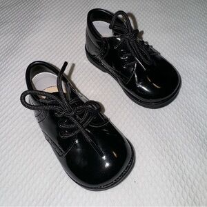 Angel Black Patent Baby Dress Shoes - size 2